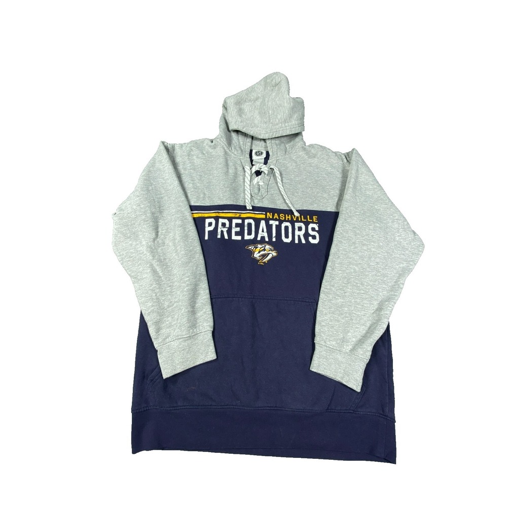 Nashville Predators Hoodie Mens L‎ Drawstring NHL Jacket Sport Hockey Pullover